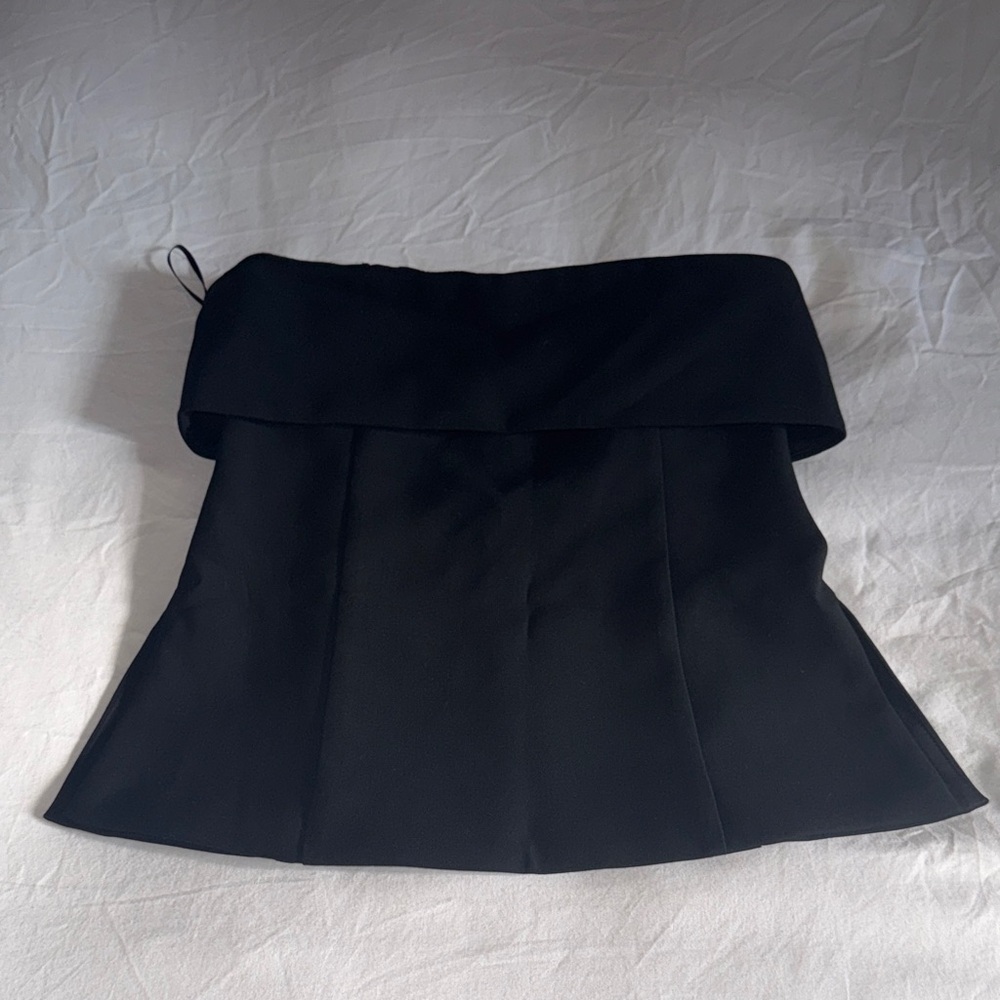 Aritzia Black Strapless Blouse